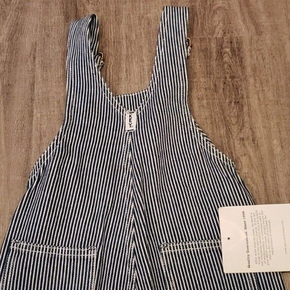 Key Bib Overalls Boys Denim Railroad Conductor Farmer 12M - NWT - Picture 6 of 7